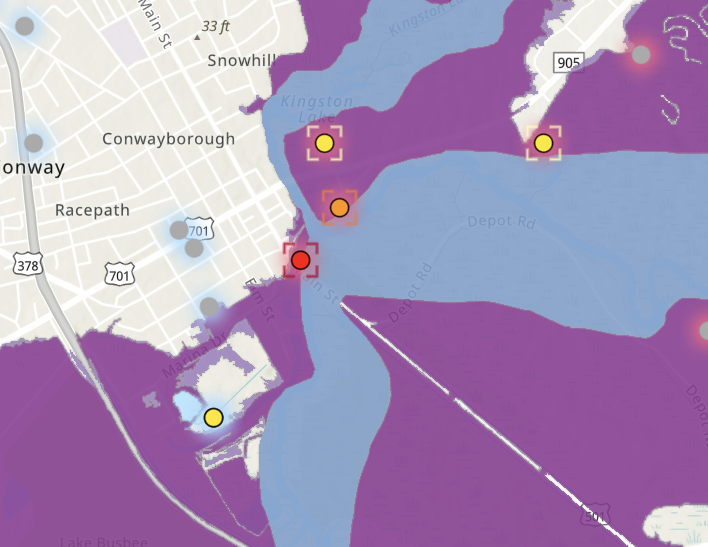 Map of Waccamaw River